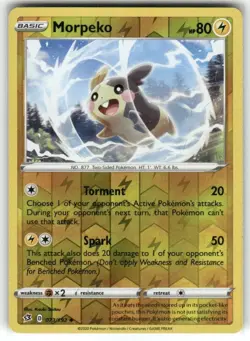 Morpeko 073/192 Rebel Clash Reverse Holo Pokemon TCG - Image 1