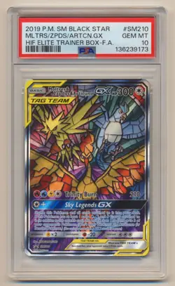 PSA 10 Pokemon Black Star Promo Moltres & Zapdos & Articuno GX #SM210 GEM MINT! - Image 1