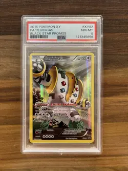 REGIGIGAS #XY82 XY BLACK STAR PROMO - PSA 8 NM , POP 187 RARE! - Image 1