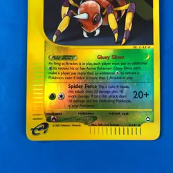 Ariados 3/147 Reverse Holo Rare Aquapolis Pokemon TCG WOTC HP Crease - Image 3