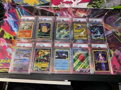 Huge Lot of 10 PSA graded pokemon cards-Pikachu Charizard Mewtwo Sylveon & More! - Image 2