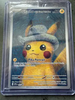 Pokemon Pikachu Card with Grey Felt Hat Raw Promo Card 085 SVP EN Pokemon NM - Image 2