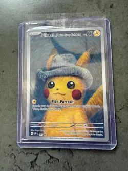 Pokemon Pikachu Card with Grey Felt Hat Raw Promo Card 085 SVP EN Pokemon NM - Image 5