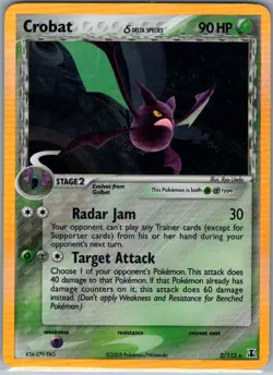 Crobat (Delta Species) 2/113 Holo Delta Species - Pokemon Card - NM - Image 1