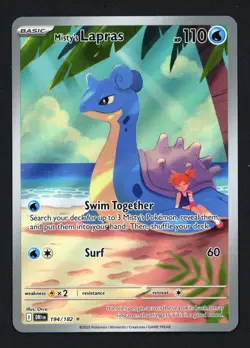 Misty's Lapras 194/182 Destined Rivals Illustration Rare Pokemon TCG - Image 1