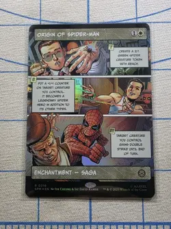 Origin of Spider-Man (Borderless) R 0218 [Marvel's Spider-Man] Magic MTG Foil - Image 1