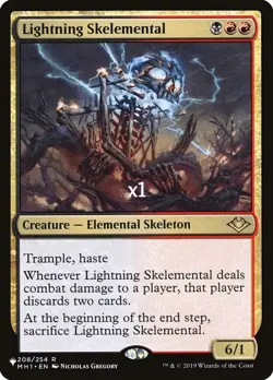MTG The List PLST Lightning Skelemental MINT - Image 1