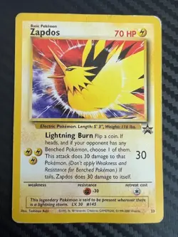 Pokemon TCG Zapdos 23 Black Star Promo Non-Holo HP/DMG - Image 1