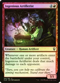 Magic The Gathering MTG INGENIOUS ARTILLERIST FOIL Baldur's Gate NM Near Mint - Image 1