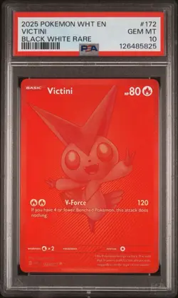 PSA 10 Victini BWR 172/086 Black White Rare - White Flare English Pokemon - USA - Image 1