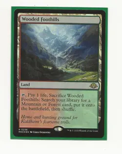 WOODED FOOTHILLS FOIL Magic MH3 English MTG NM - Image 1