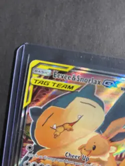 Pokemon Eevee & Snorlax GX Full Art TAG TEAM Promo SM169 Basic Holo 270HP ENG - Image 3