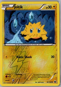 Joltik 42/108 Common Dark Explorers Pokemon Reverse Holo Near Mint - Image 1