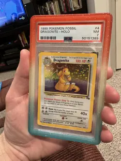 Pokemon Dragonite Holo PSA 7 Fossil 1999 #4 4/62 - Image 3