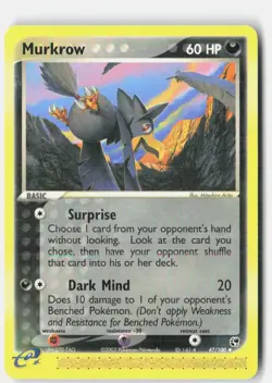 Murkrow 47/100 Uncommon Sandstorm Pokemon Near Mint - Image 1