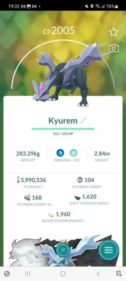 Pokemon Go Shiny Legendary Kyurem - Image 1
