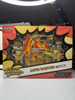 Pokemon TCG Mega Evolution Ascended Heroes Box Mega Emboar Booster English - Image 1