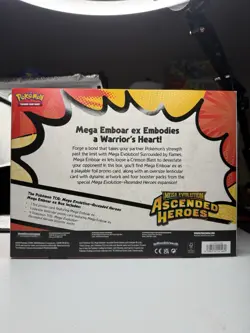 Pokemon TCG Mega Evolution Ascended Heroes Box Mega Emboar Booster English - Image 2
