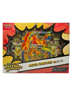 Pokemon TCG Mega Evolution Ascended Heroes Box Mega Emboar Booster English - Image 3