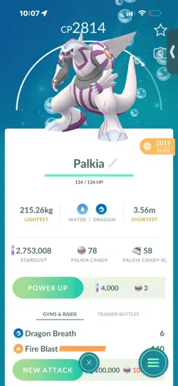 Pokemon Go Legendary Palkia ( Normal ) ( 2019 ) - Image 1