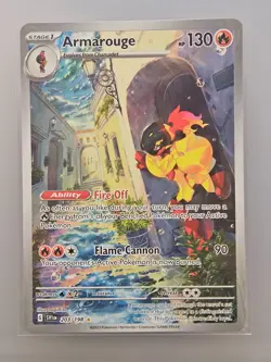 Armarouge 203/198 Illustration Rare Full Art Scarlet & Violet Pokemon NM - Image 1
