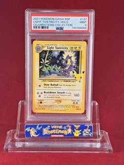 2021 Pokemon Celebrations Light TOXTRICITY Star Promo Card SWSH 137 Fresh PSA 9 - Image 1