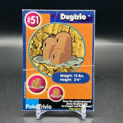 Dugtrio #51 Burger King Pokemon Card #B - Image 1