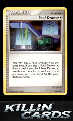 Poke Drawer + 89/100 Pokemon Uncommon Stormfront Card LP - Image 1