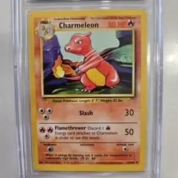 CGC 8.5 NM/MINT + Charmeleon Base Set Pokemon Card 24/102 Vintage Old Blue Label - Image 2