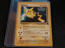 Pikachu 4 Non Holo WOTC Black Star Promo WB Movie Pokemon Card MP / LP - Image 1