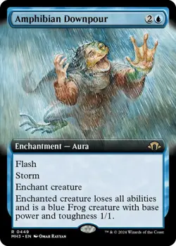 Amphibian Downpour (Extended Art) 449 Rare Modern Horizons 3 Near Mint - Image 1