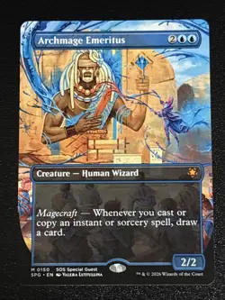 MTG Secrets of Strixhaven: Special Guest Archmage Emeritus Borderless 0150 NM - Image 1