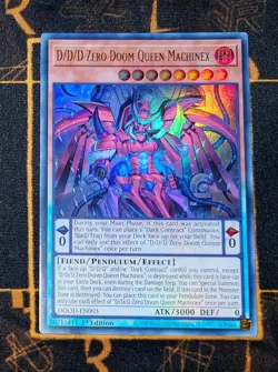 YUGIOH D/D/D Zero Doom Queen Machinex (DOOD-EN003) Ultra Rare 1st Edition NM - Image 1