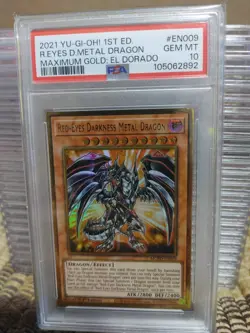 2021 Yugioh Red Eyes Darkness Metal Dragon En009 Psa 10 - Image 1