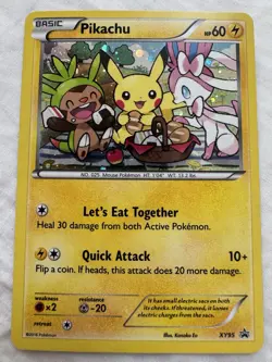 Pikachu XY95 Breakpoint Black Star Promo Holographic Card Mint Condition Rare - Image 1