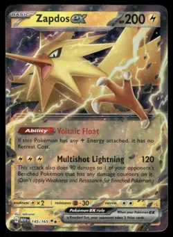Pokemon Cards Zapdos ex 145/165 151 Double Rare NM - Image 1