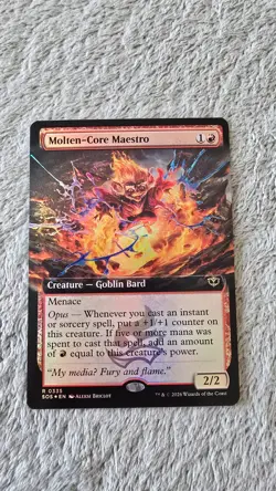 ~ Molten-Core Maestro Extended Art Foil R 335 - MTG Secrets of Strixhaven - Image 1
