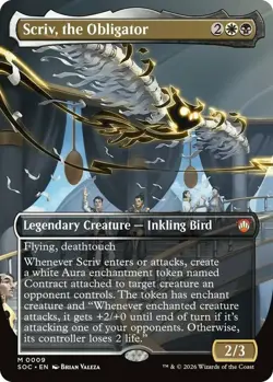MTG Scriv, the Obligator - Foil - Borderless, NM-Mint, English Commander: Secret - Image 1