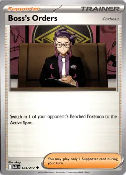 Boss's Orders [Corbeau] 183/217 ME: Ascended Heroes Pokemon Card TCG - Image 1