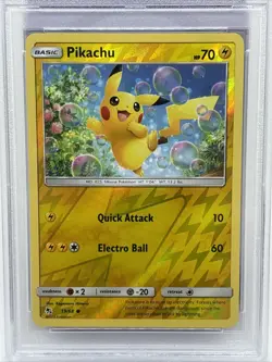 2019 POKEMON SUN & MOON HIDDEN FATES #19 PIKACHU-REVERSE FOIL PSA 10 - Image 2