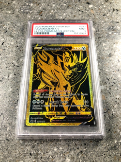 Pokemon TCG Zamazenta V SWSH077 Full Art Gold Black Star Promo Holo PSA 9 MINT - Image 1