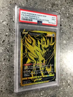 Pokemon TCG Zamazenta V SWSH077 Full Art Gold Black Star Promo Holo PSA 9 MINT - Image 3