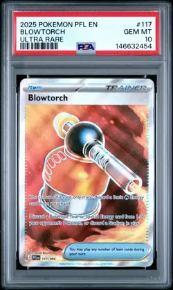 2025 POKEMON PFL EN-PHANTASMAL FLAMES ULTRA RARE #117 BLOWTORCH PSA 10 - Image 1
