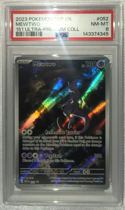 2023 Pokemon SVP Mewtwo 052 Black Star Promos 151 Ultra-Premium PSA 8 NM-MINT - Image 4