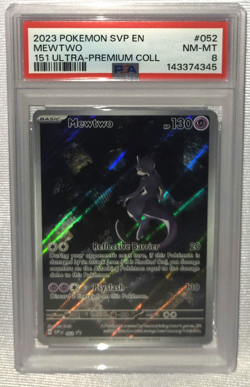 2023 Pokemon SVP Mewtwo 052 Black Star Promos 151 Ultra-Premium PSA 8 NM-MINT - Image 5