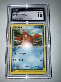 Corphish E-Reader CGC 10 GEM MINT EX Dragon 53/97 Pokemon TCG 2003 - Image 1