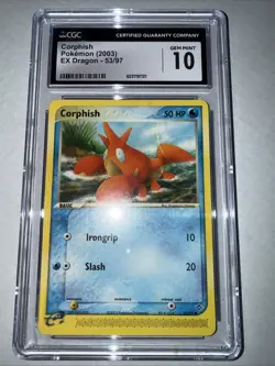 Corphish E-Reader CGC 10 GEM MINT EX Dragon 53/97 Pokemon TCG 2003 - Image 3
