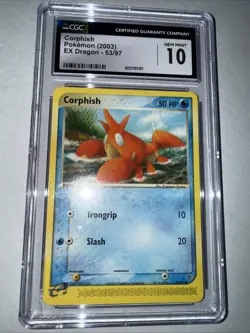 Corphish E-Reader CGC 10 GEM MINT EX Dragon 53/97 Pokemon TCG 2003 - Image 5