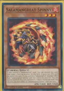 3x YUGIOH 1ST ED LD10-EN009 SALAMANGREAT SPINNY COMMON NEAR MINT (NM) - Image 1