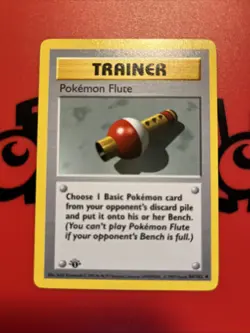 Pokemon Flute 086/102 Base Set (Shadowless) 1st Edition LP - Image 1
